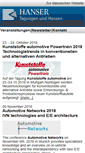 Mobile Screenshot of hanser-tagungen.de